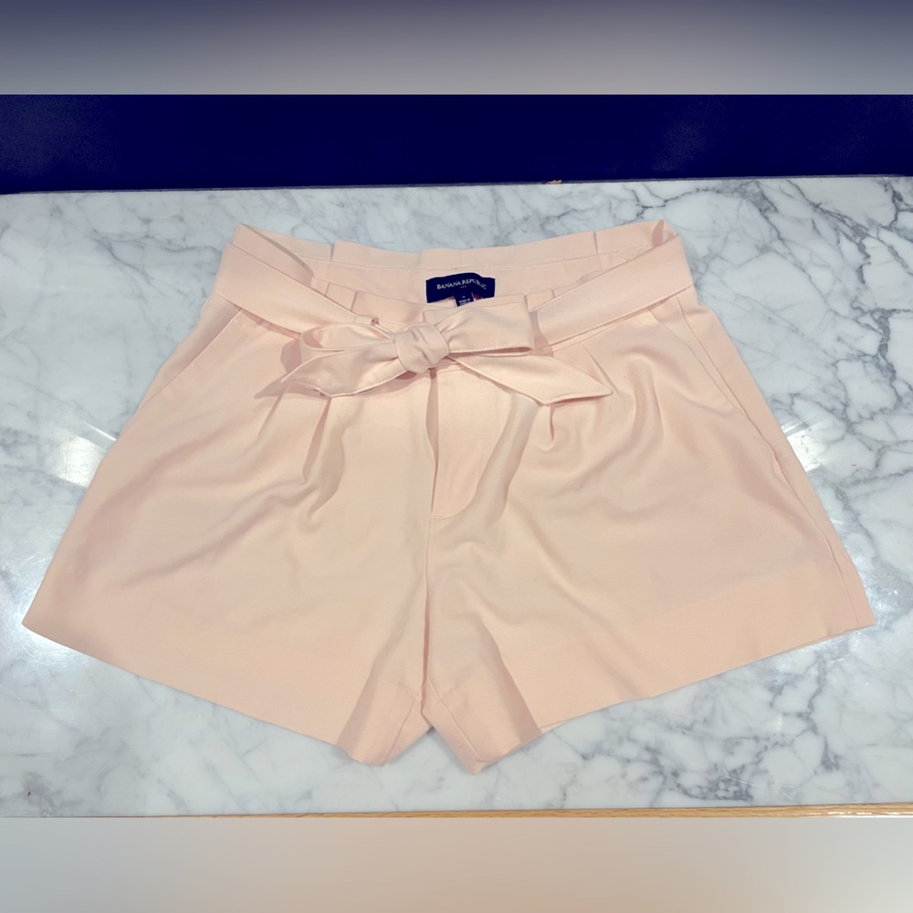 Banana Republic Light Pink Shorts with Tie Belt